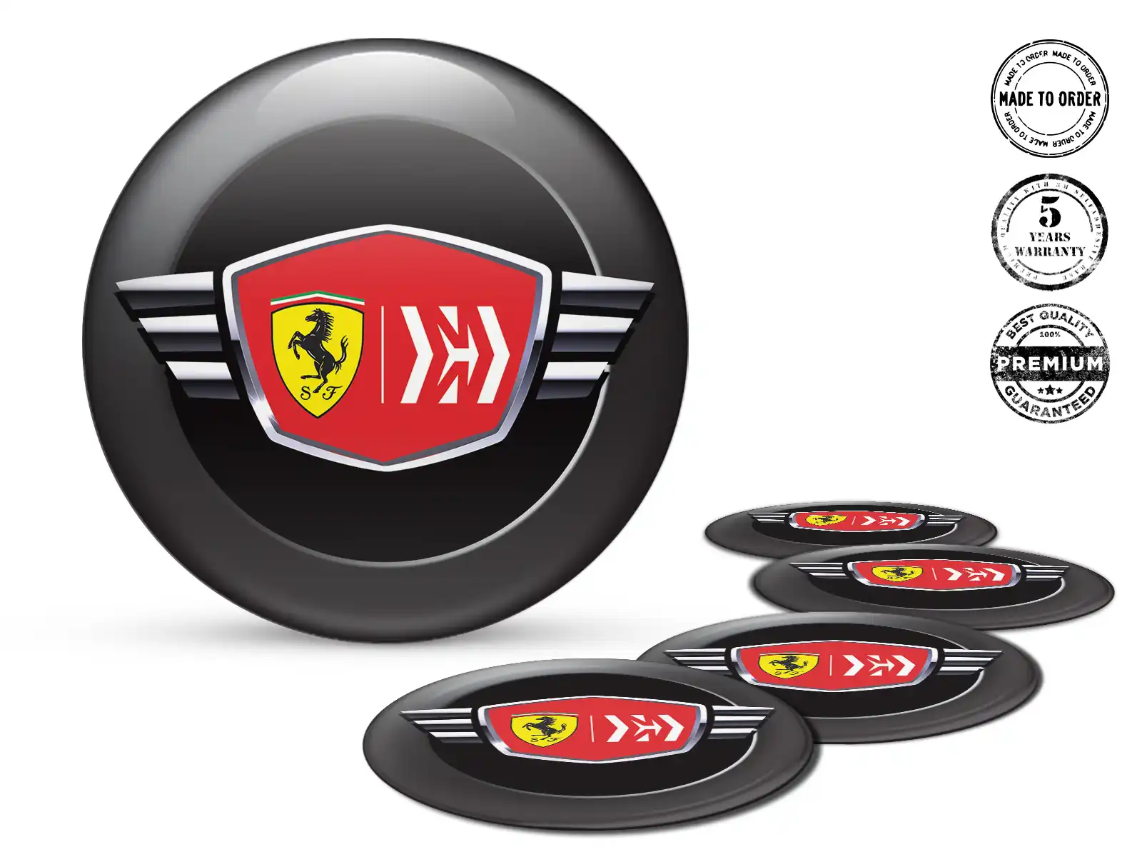 Ferrari Radplaketten Ausgabe Harzgewölbte Labels